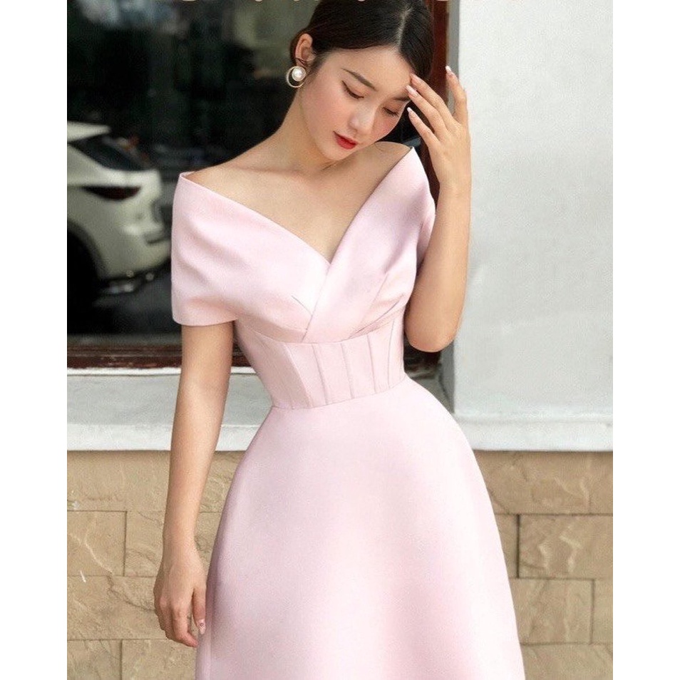 Đầm xoè thiết kế trễ vai cao cấp cực tôn dáng - C.A.T BOUTIQUE