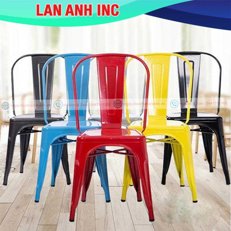 Ghế sắt ngoài trời cafe bàn ăn nhập khẩu cao cấp đẹp hiện đại siêu bền tolix LAGS118