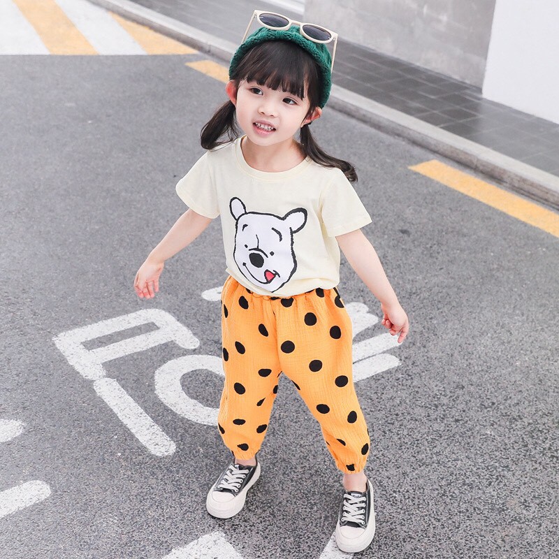 Bộ thun mặt gấu TBKS77 siêu cute