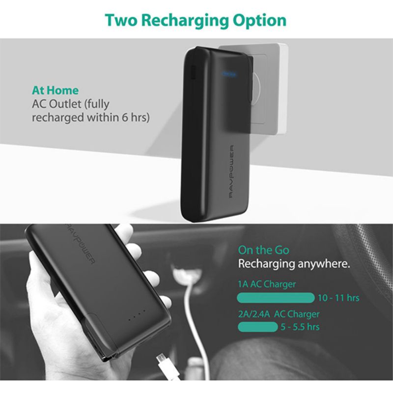 Sạc Dự Phòng 2in1 Ravpower RP-PB066 10000mAh
