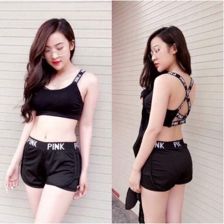 Bộ đồ tập Gym, yoga, đi biển Pink hàng hot cực đẹp giá cực rẻ