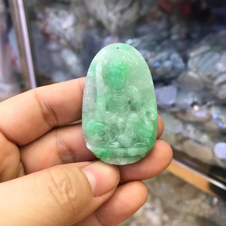 MẶT DÂY CHUYỀN PHẬT BẢN MỆNH VĂN THÙ BỒ TÁT MÀU A THIÊN NHIÊN TẶNG KÈM DÂY ĐEO