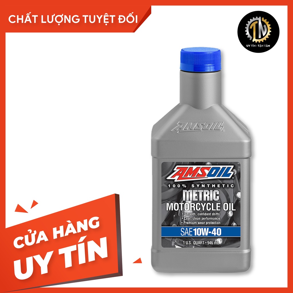 Nhớt Amsoil Metric 10W-40 (MCF) 946ml, lọc nhớt Ya-su