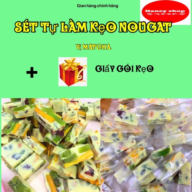 Kẹo nougat vị matcha