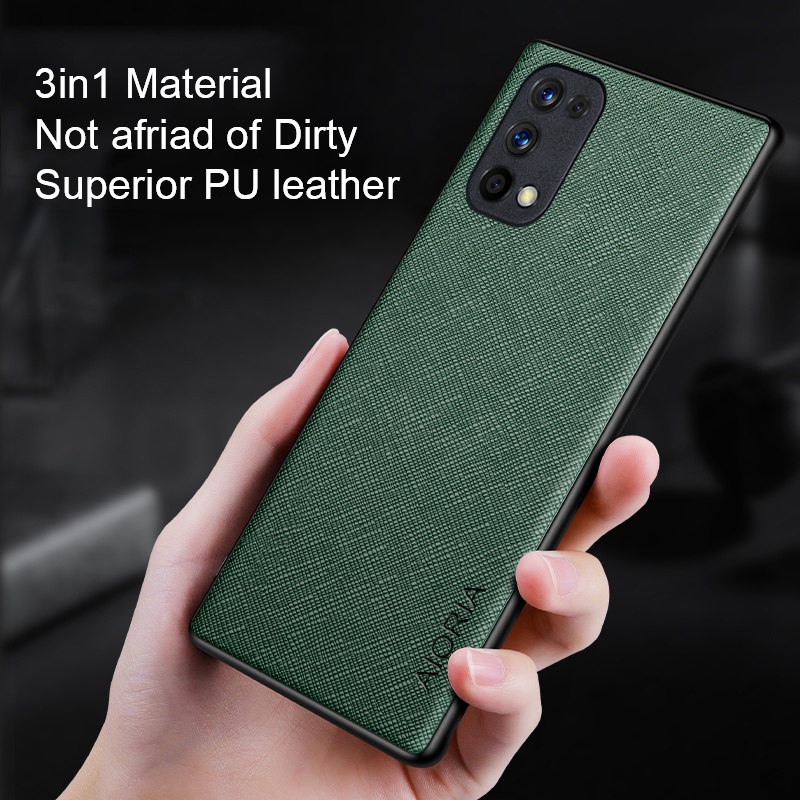 Ốp Điện Thoại Da Viền TPU Chất Lượng Cao Cho OPPO Realme 6 7 X7 Pro
