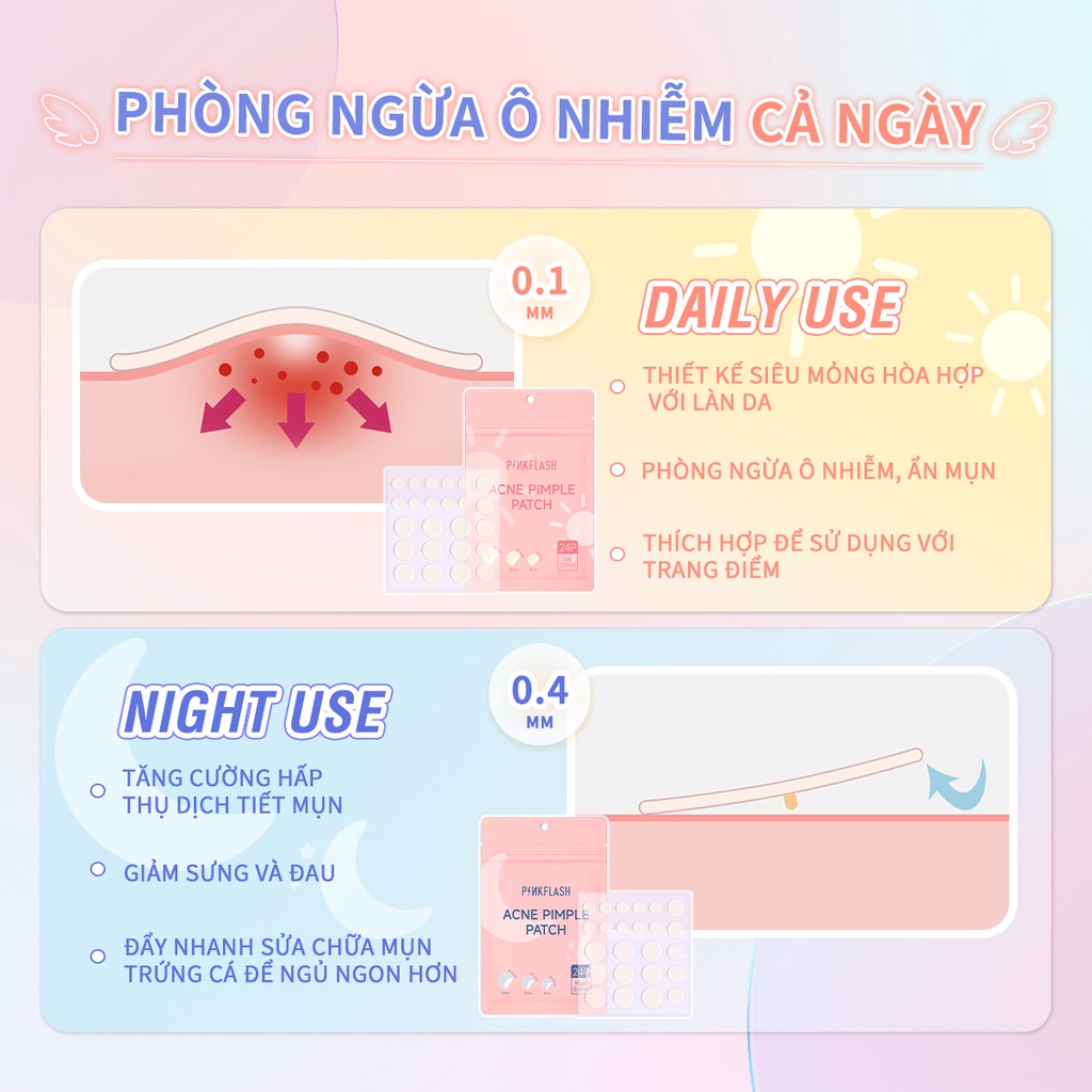 Miếng dán mụn vô hình PINKFLASH Elf 30g chăm sóc da tiện lợi