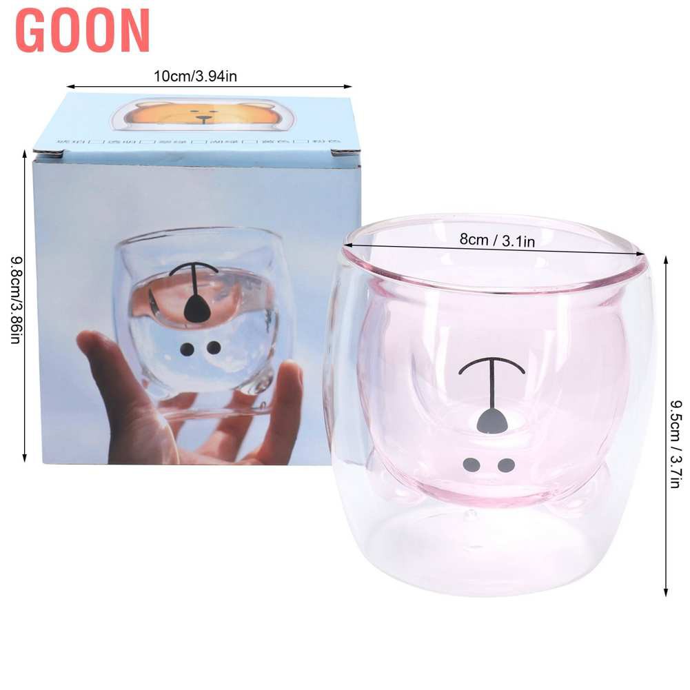 GOON Cốc Uống Nước Hình Chú Gấu Đáng Yêu 250ml