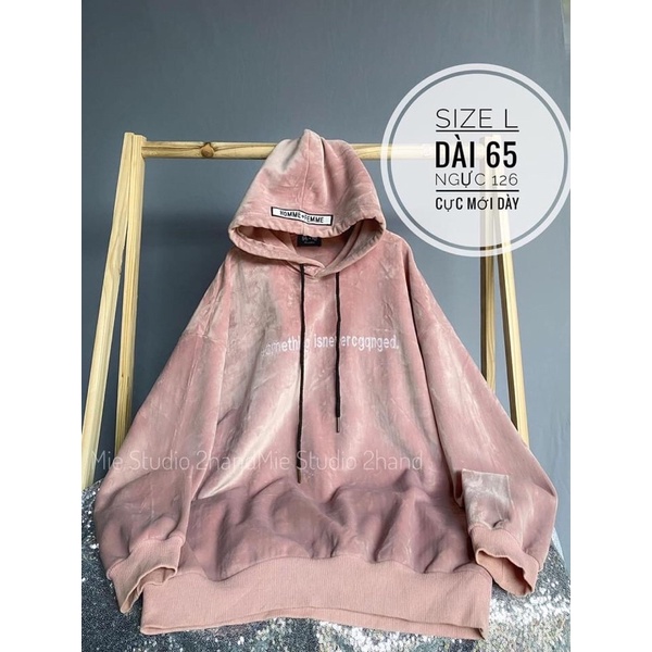 áo nỉ nhung dài tay có mũ Unisex (2han 99%) | BigBuy360 - bigbuy360.vn