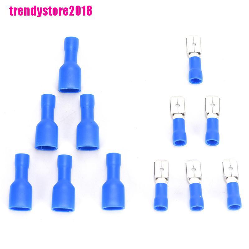 Set 100 Đầu Nối Dây Điện Cách Nhiệt Màu Xanh Dương