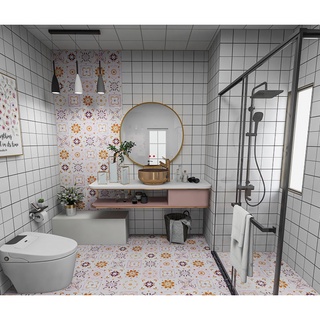 Miếng dán sàn nhà chống thấm cao cấp giá sỉ thiết kế giả gạch không bám bẩn phù hợp nhà bếp 5mx0.61m