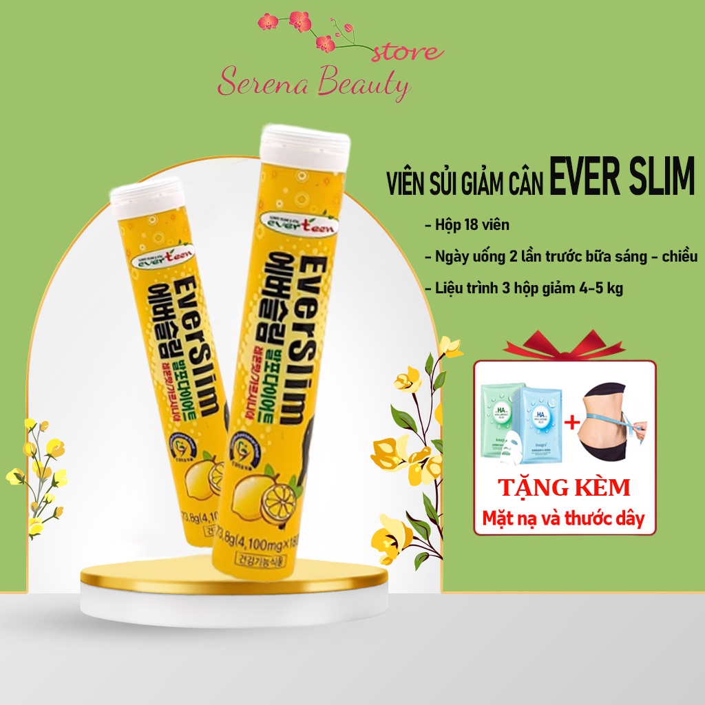 Viên Sủi Hỗ Trợ Giảm Cân Hàn Quốc Everslim (Tuýp/18 Viên)