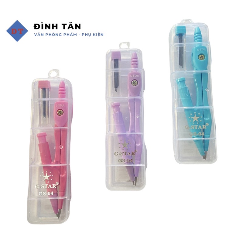 Compa Chì Bấm Học Sinh G-Star GS-04 Hộp Nhỏ Tiện Lợi