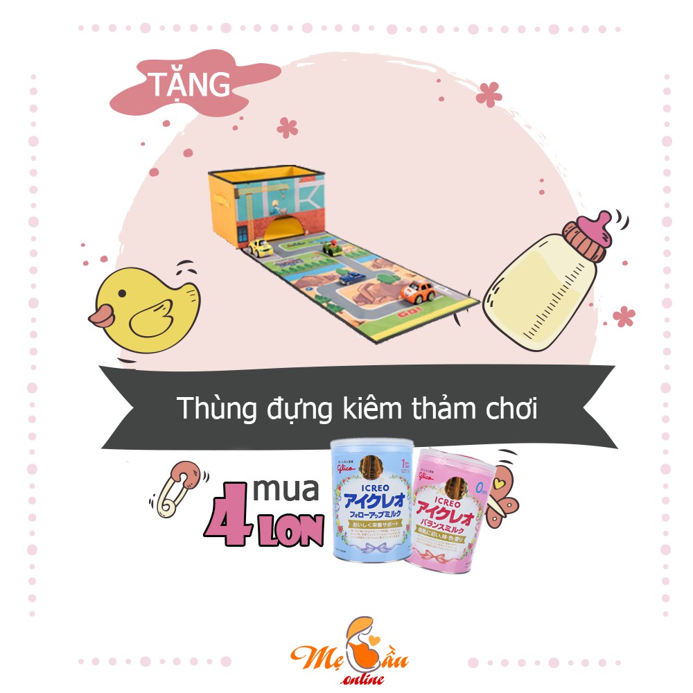 [TẶNG THẢM CHƠI] Combo 4 hộp sữa Glico Icreo