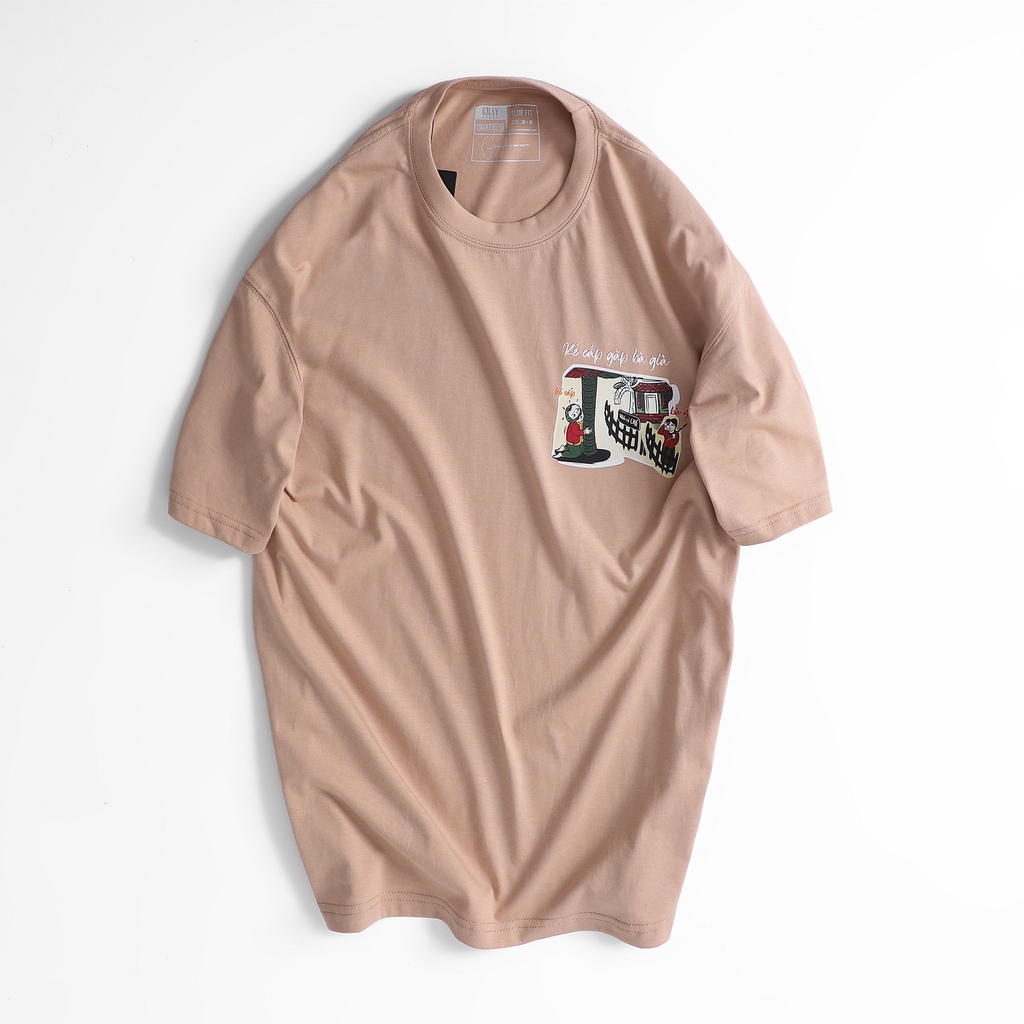Áo thun nam nữ cổ tròn họa tiết hình Kẻ Cắp Gặp Bà Già GRAYHOMME vải Cotton xu xịn dáng unisex - TSG207