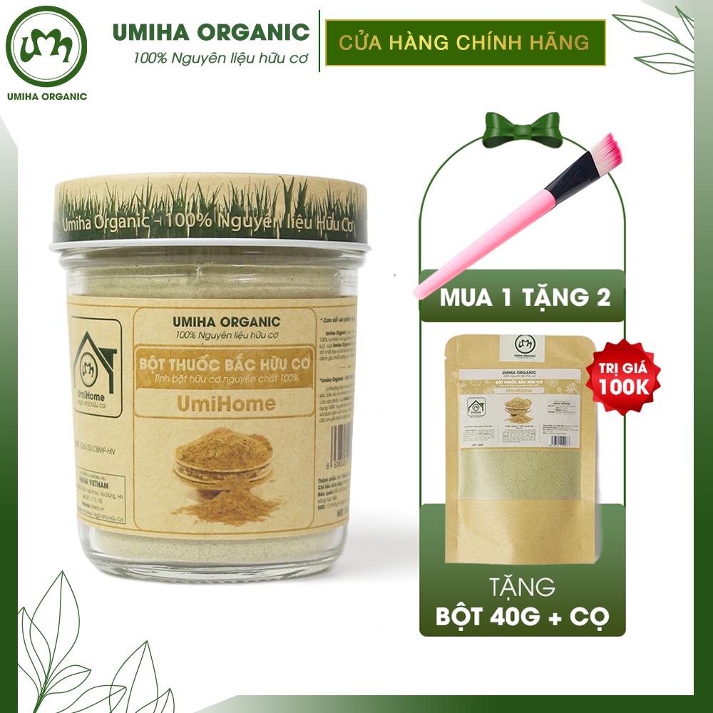 Bột đắp mặt nạ Thảo Dược 24 vị UMIHA 135g nguyên chất dùng dưỡng da, ngừa mụn thâm nám hiệu quả