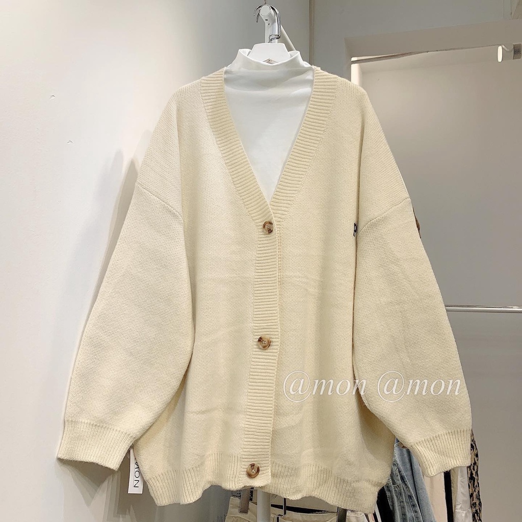 210712 Cardigan len dày - áo len nữ ulzzang - áo cardigan len oversize chất len dày thêu chữ | BigBuy360 - bigbuy360.vn