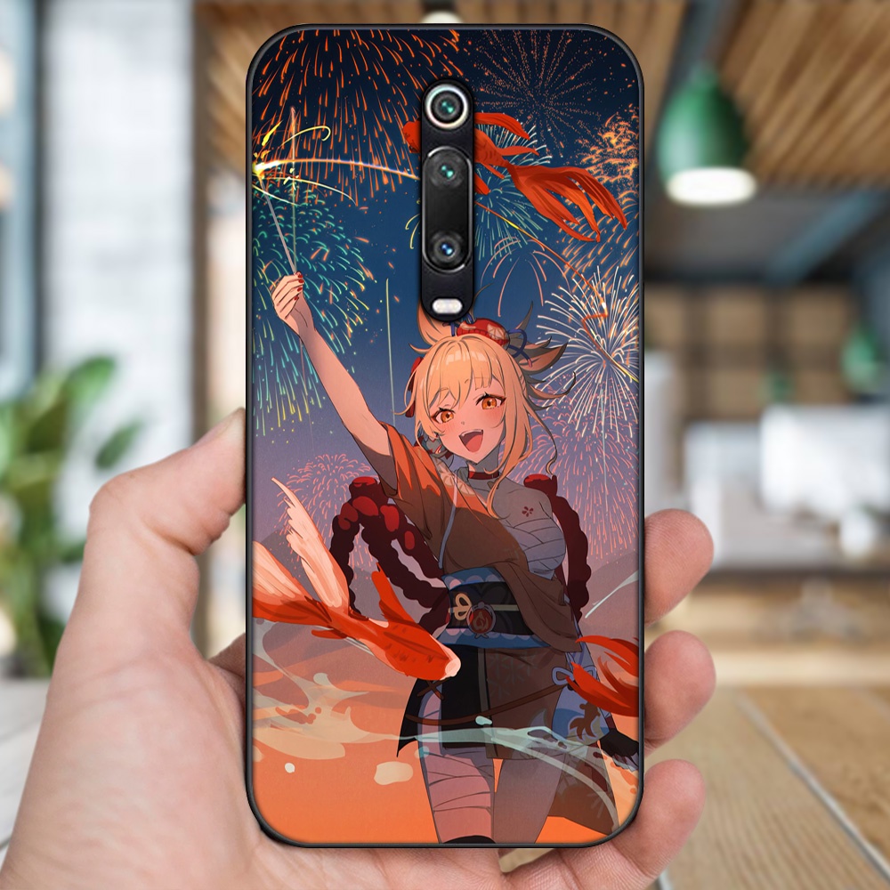 Ốp lưng Xiaomi K20, K20 Pro, Mi 9T viền đen in hình Yoimiya Genshin Impact