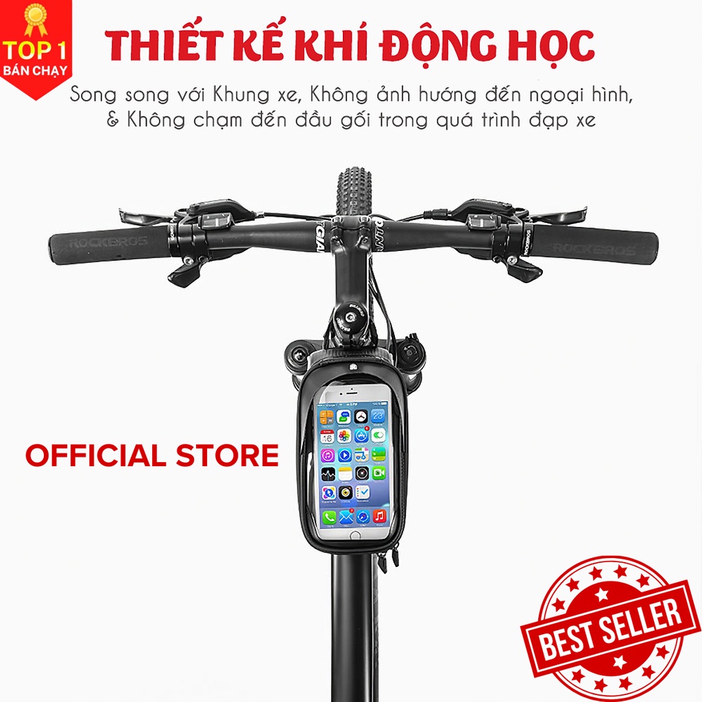 DoDoDios Túi đựng điện thoại đặt trước xe đạp có thể sử dụng cảm ứng điện thoại chống nước