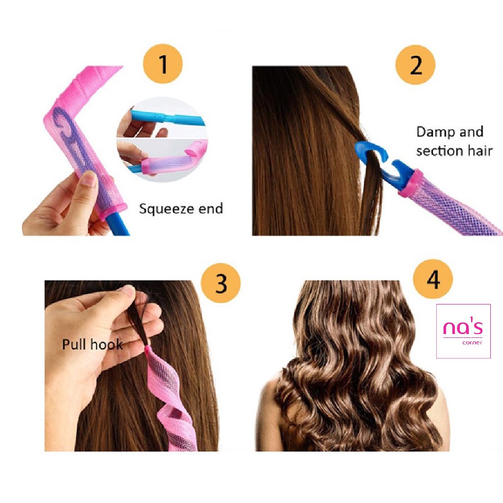 Lô ốc sên cuốn tóc uốn xoăn tóc gợn sóng không dùng nhiệt