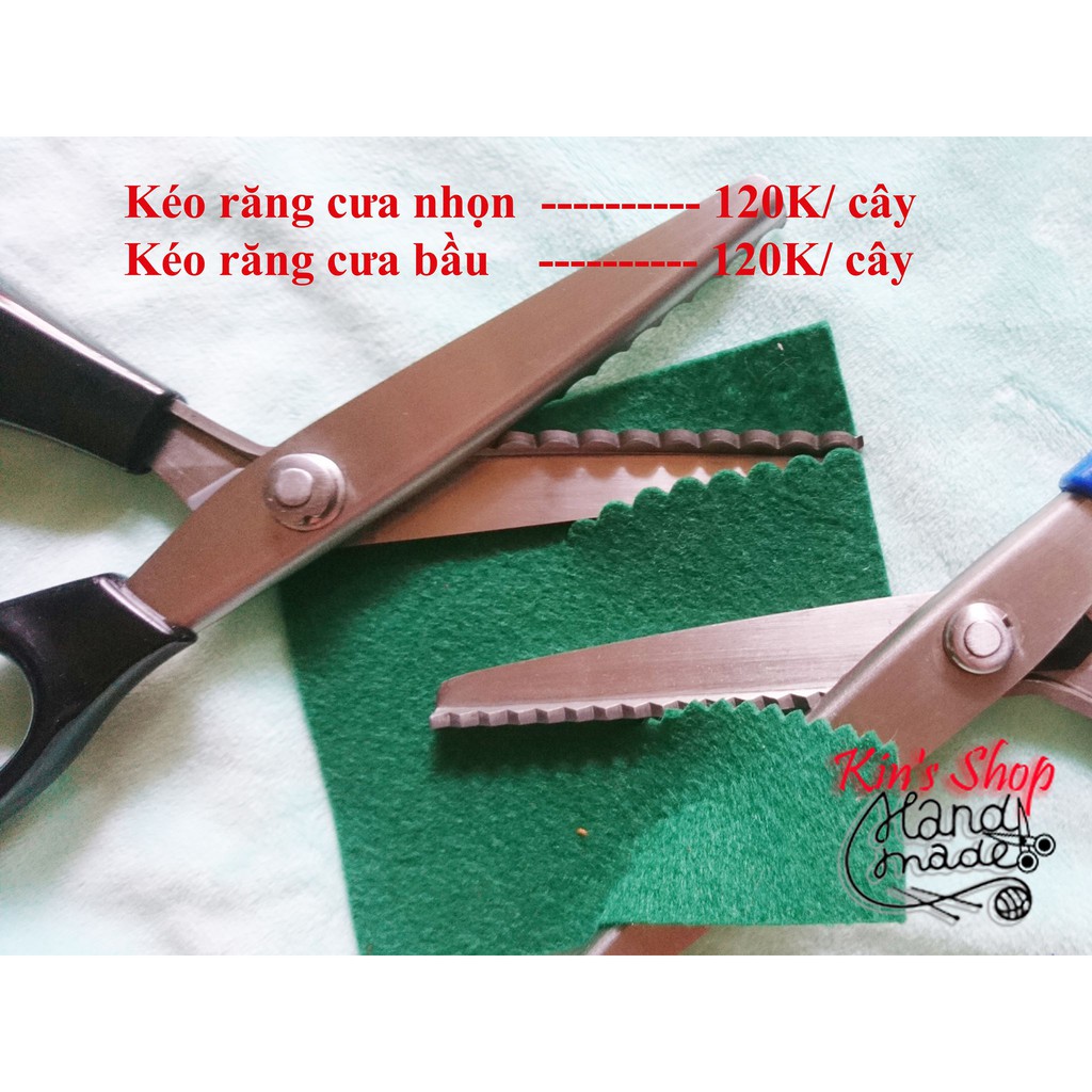 Kéo răng cưa bầu và răng cưa nhọn chuyên dùng cắt viền trang trí, làm đồ handmade, sách vải nỉ, trang trí lớp mầm non