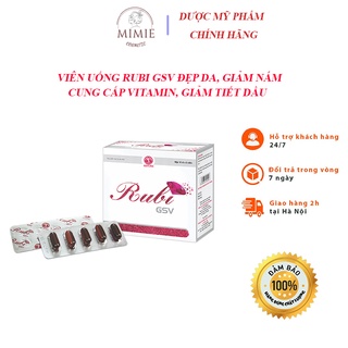 [CHÍNH HÃNG] VIÊN UỐNG RUBI GSV – ĐẸP DA, MỜ NÁM, BỔ SUNG VITAMIN, CHỐNG LÃO HÓA, GIẢM TIẾT NHỜN HỘP 60 VIÊN