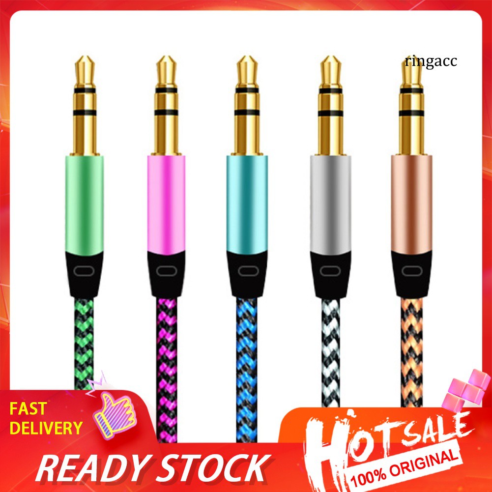 Cáp Chuyển Đổi Âm Thanh Dây Bện Dài 1m Với Giắc Cắm 3.5mm Dành Cho Loa Pc Dvd