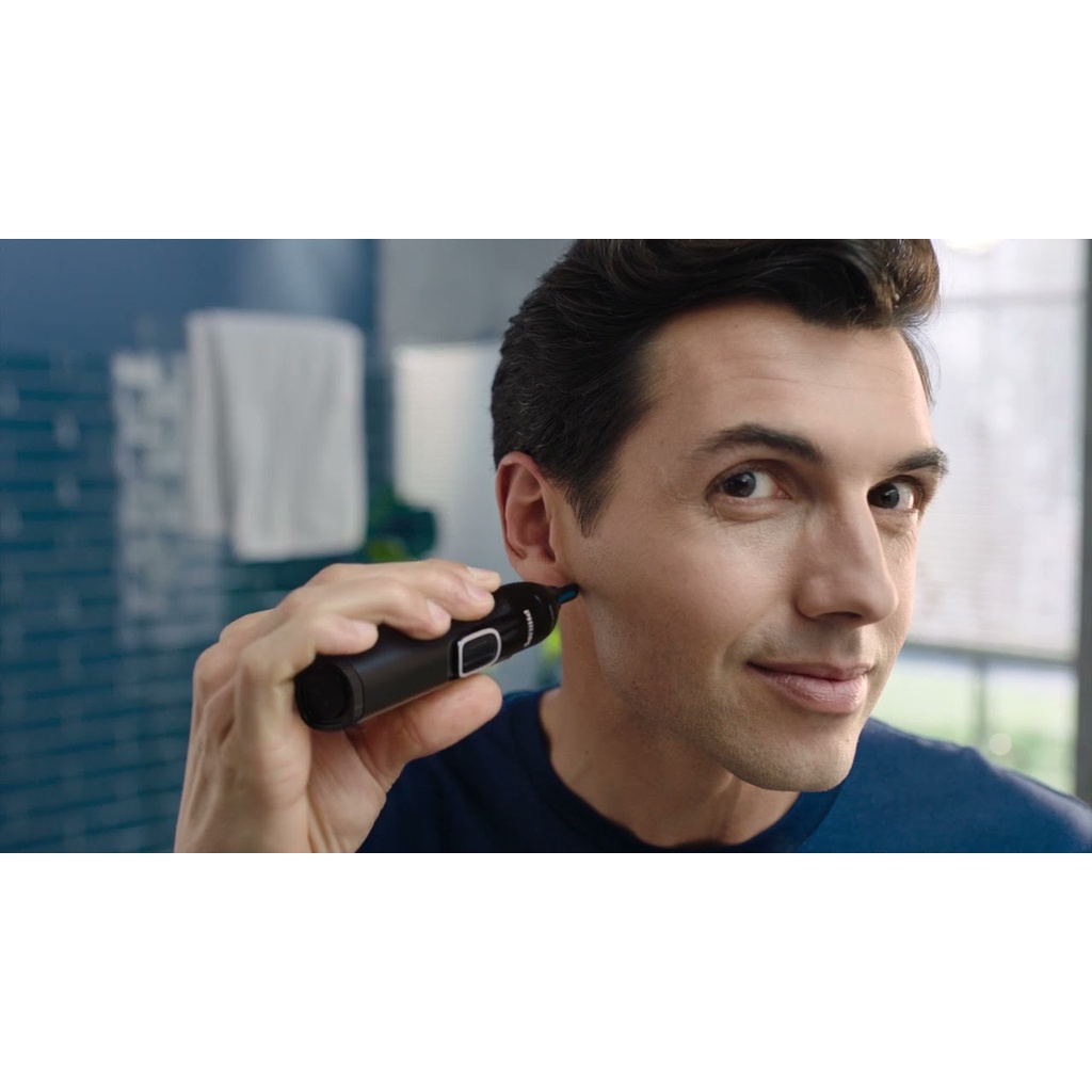 Máy tỉa lông mũi, tai và lông mày Philips NT3650, an toàn cho da, bảo hành 2 năm | Hàng chính hãng