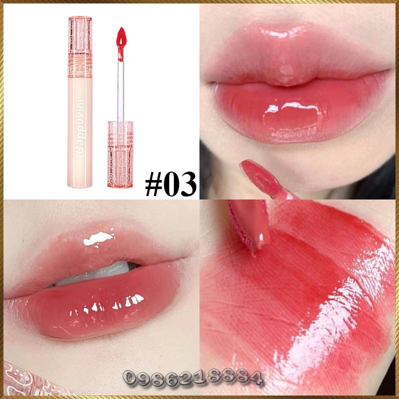 Son bóng Cappuvini Bubbly Bear Lip Glaze bóng mịn mướt môi CP74