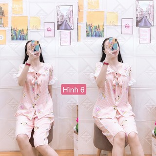 Đồ mặc nhà lửng cánh tiên lụa bông nhí
