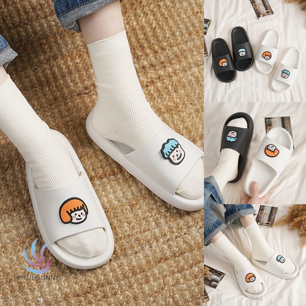 Dép đi trong nhà [Lù Store ] Dép bánh mì hình chibi dễ thương, 3 màu đen, cam, kem, size từ 36-40 YUE