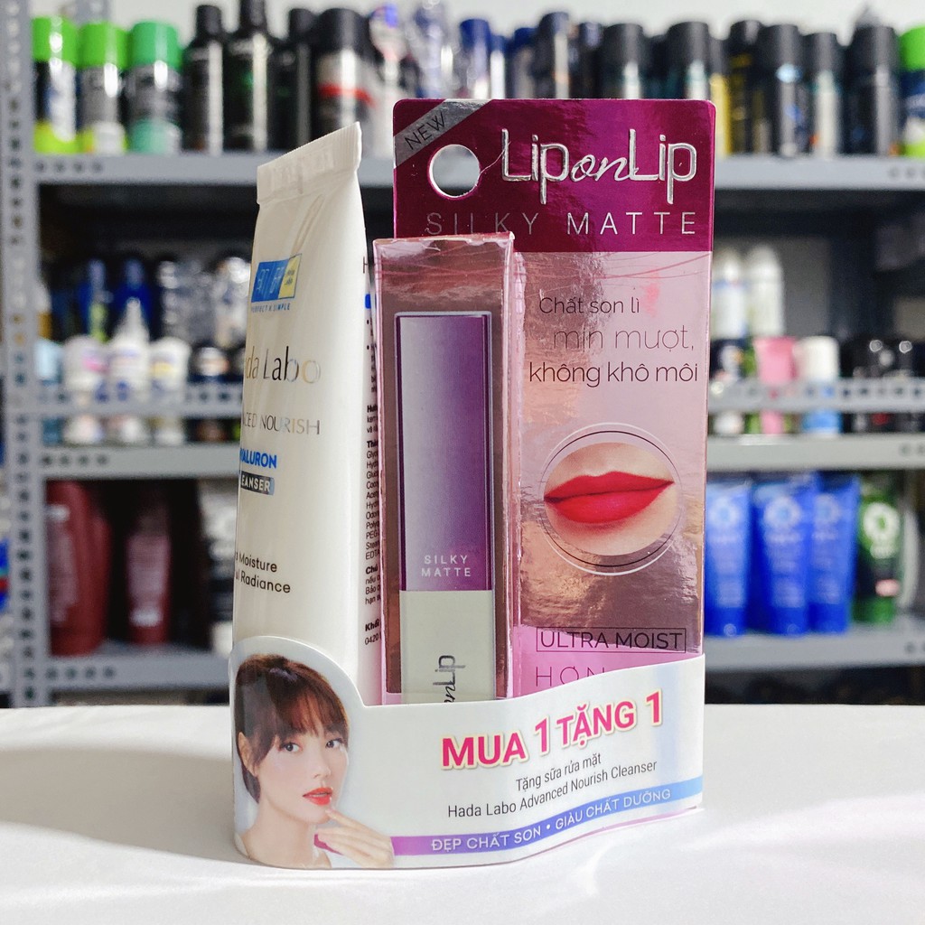 (KÈM QUÀ) Son Lì Siêu Mịn Dưỡng Tối Ưu Lip On Lip Silky Matte HỒNG CAM 2.2g (HSD:2023)