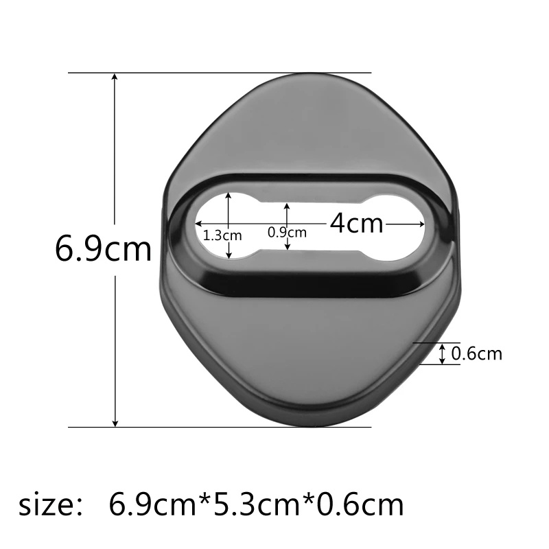 4 Nắp đậy chốt cửa xe hơi không gỉ cho Toyota Vios Corolla Rush Yaris Wigo Camry Fortuner