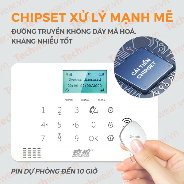 Hệ thống chống trộm dùng sim GSM gọi điện thoại TWYL-007MR1