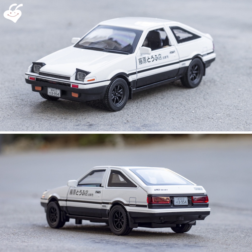 Mô Hình Xe Hơi Thể Thao Toyota AE86 Bằng Hợp Kim Có Đèn Và Nhạc Mở Cửa Độc Đáo