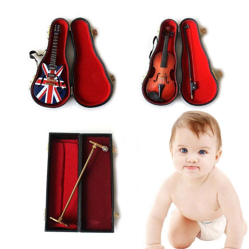 Micro Đồ Chơi Hình Đàn Ghita Độc Đáo Dùng Làm Phụ Kiện Chụp Ảnh Cho Bé Sơ Sinh