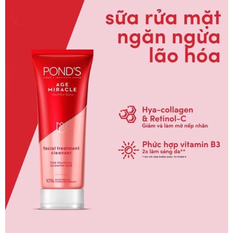 Sữa rửa mặt Pond's chống lão hóa 100g Thái Lan