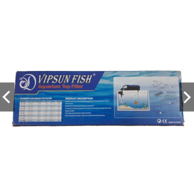 Máy Bơm Máng Lọc Nước Hồ Cá Vipsun VS 680 &amp; Bông Lọc