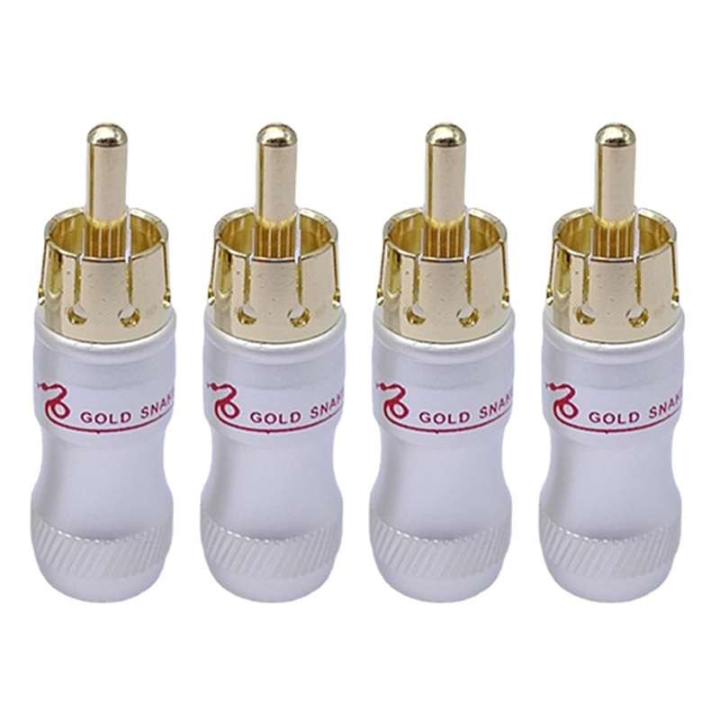 Phích Cắm RCA AV Hình Hoa Sen Bằng Kim Loại Gọn Nhẹ Chất Lượng Cao