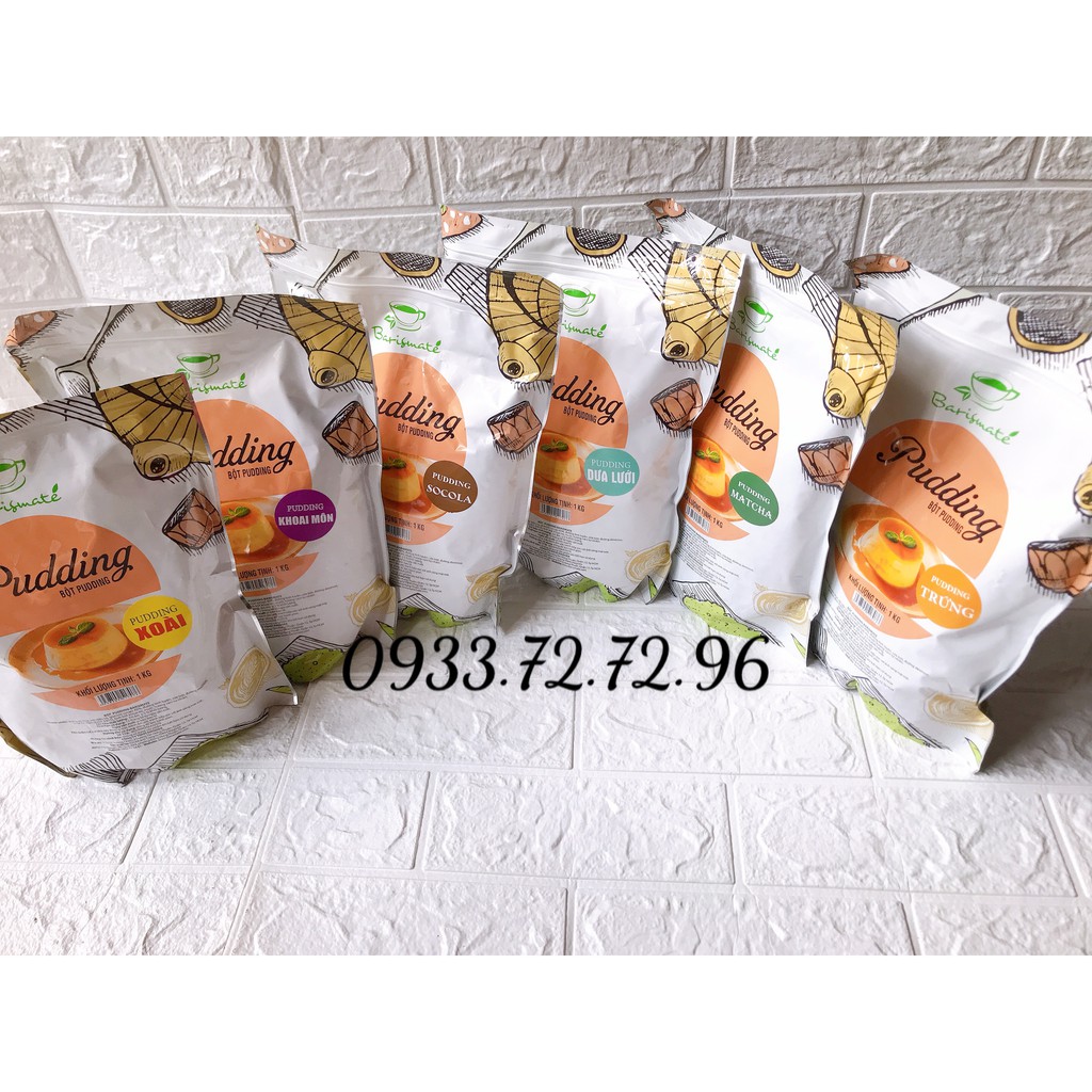 Bột Pudding Dưa Lưới Barismate túi 1kg