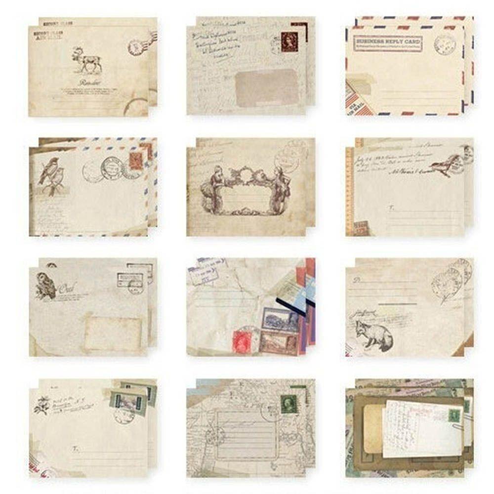 PEWANY Túi Đựng Thẻ Họa Tiết Hoạt Hình Phong Cách Retro Vintage