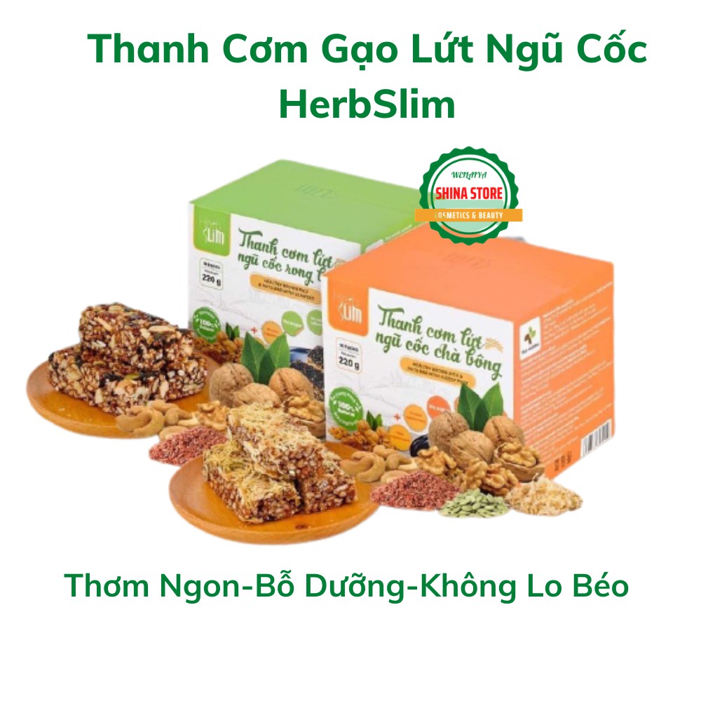 Cơm Gạo Lứt/Thanh Cơm Gạo Lứt Ngũ Cốc Sấy HerbSLim. Thơm Ngon Bổ Dưỡng, Siêu Tiện Lợi Siêu Dễ Ăn Mà Còn Hỗ Trợ Giảm Cân