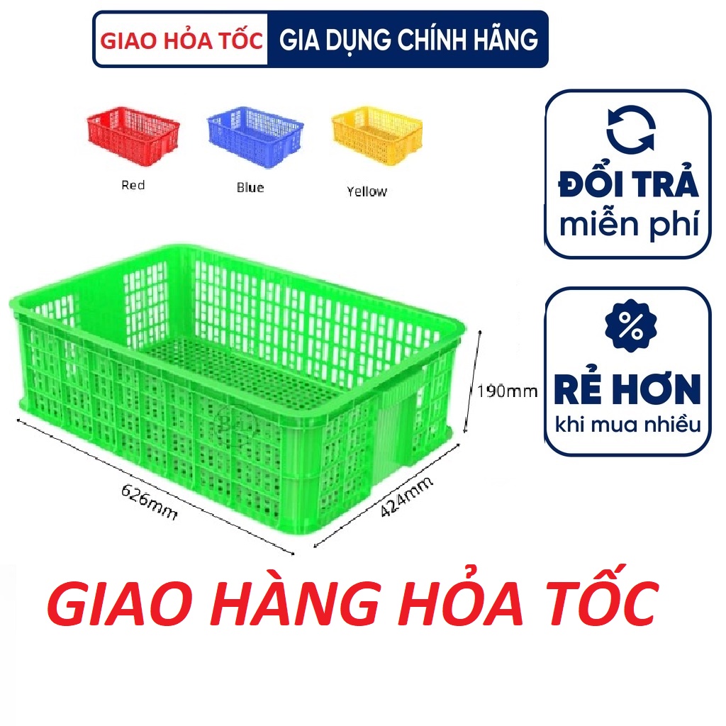 Sóng nhựa hở 1T9  nhựa chính phẩm, cứng cáp, chắc chắn thiết kế có quai cầm tiện lợi