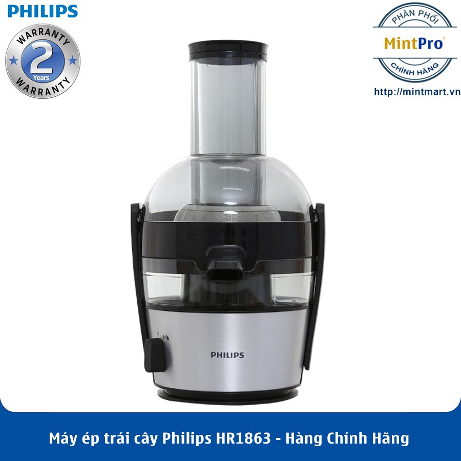 Máy ép trái cây Philips HR1863 – Hàng Chính Hãng – Bảo Hành 2 Năm Toàn Quốc