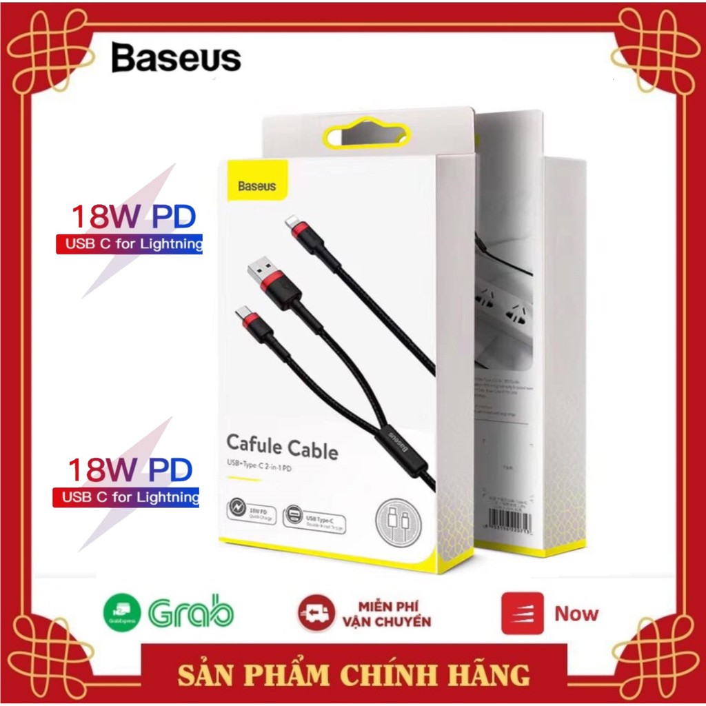 [ PD 20W / 18W ] Dây cáp sạc / đồng bộ dữ liệu Baseus PD 20W /18W cổng USB C to Lightning cho iPhone 11 Pro