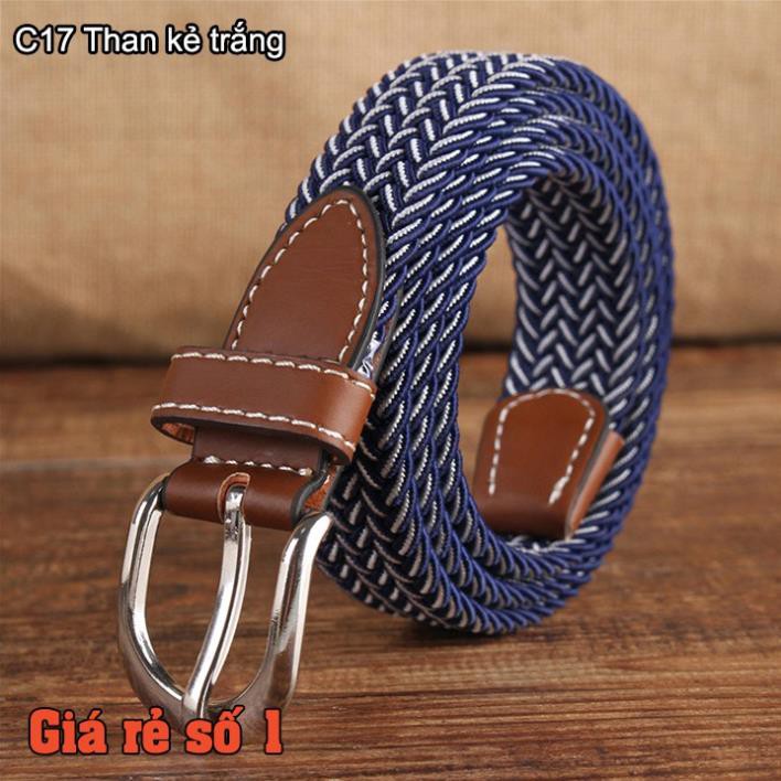 Thắt lưng nữ vải dù co giãn bản 2,5cm - Nhóm màu họa tiết Xịn