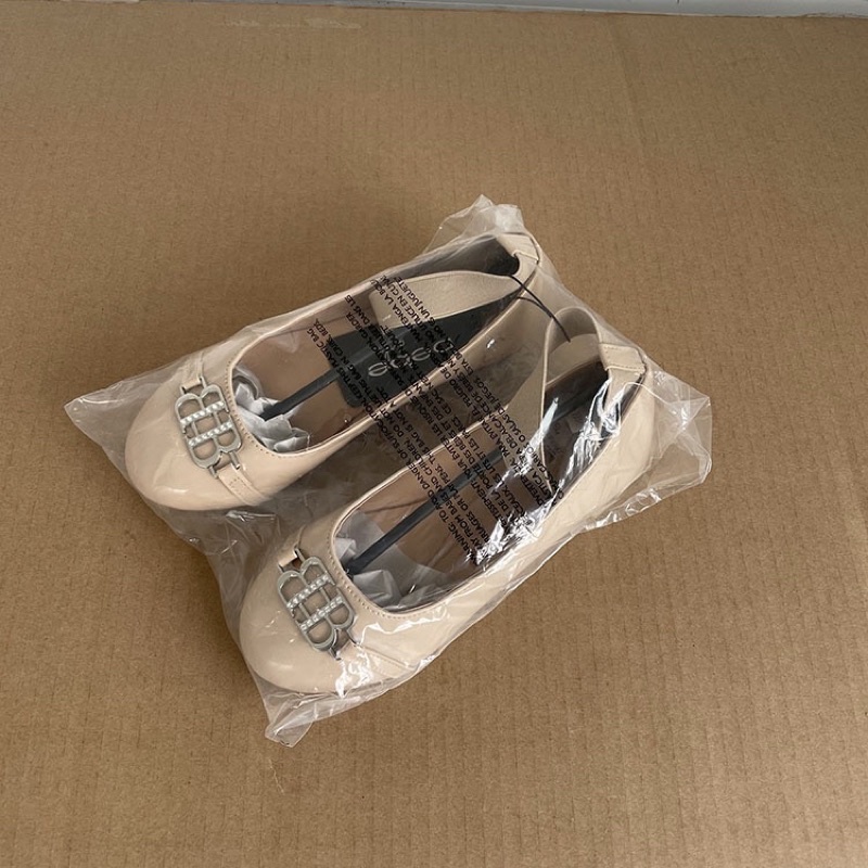 Giày bệt bé gái Bebe  Giày công chúa da Pu cao cấp xuất dư 0722