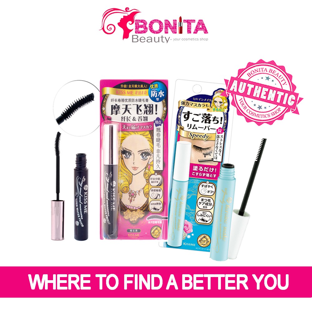 Mascara Làm dài và dày mi không trôi Kiss me Heroine Make Nhật kèm tẩy trang mascara tiện lợi vô cùng