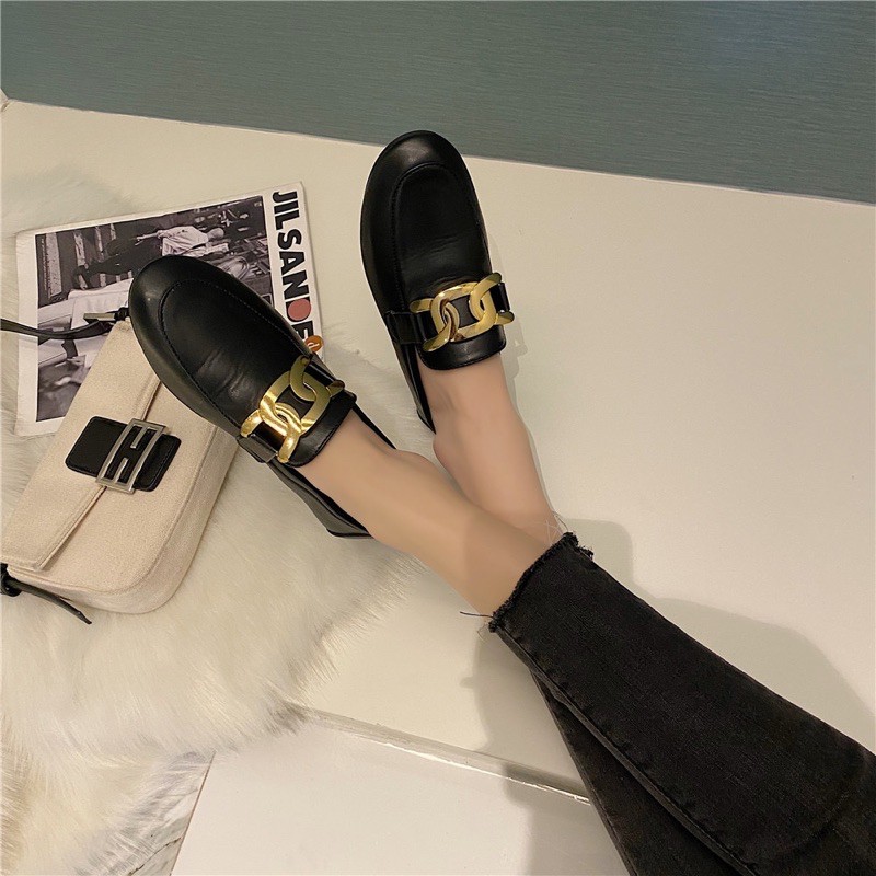 Giày loafer nữ vintage dây xích/ ORD | BigBuy360 - bigbuy360.vn