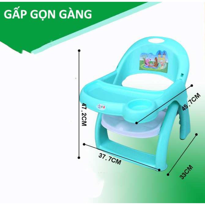 [Trợ giá] Ghế ăn dặm gấp gọn cho bé yêu (có bàn ăn)