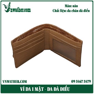 Ví da đà điểu nam màu nâu da thật 100%